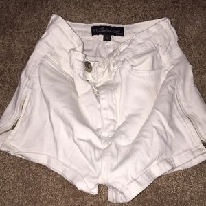 White high waisted shorts
